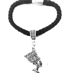 Queen Nefertiti Twisted Textile Bracelet